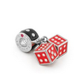 Lauren G. Adams Gabriella sILVER & Red Rolling Dice Charm & Bead